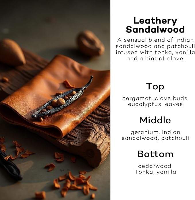 C Classy Car Air Freshener Hanging 2 Pack, Leathery Sandalwood Essential Oil Diffuser for Cars, Cute Car Accessories, Long-Lasting Fragrance, C ar Air Fresheners for Women & Men Gift, Made in USA