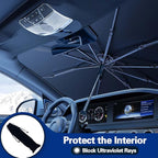 2026 Windshield Sun Shade Umbrella, Foldable Car Umbrella Sunshade with UV Block Car Front Window (Heat Insulation Protection) for Auto Windshield Covers Trucks Cars (Large)