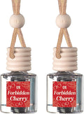 C&E Craft Co Hanging Car Air Freshener Diffuser 2 Pack, Long Lasting Fragrance Oil Car Freshener, Glass Bottle Auto Air Freshener, Made in USA (Forbidden Cherry)