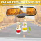 100 Pcs 8ml Hanging Car Air Freshener,Empty Clear Glass Essential Oil Diffuser Perfume Aromatherapy Pendant Bottle Vials Ornament Decor with Wooden Caps & Hanging String-Cylindrical Shape