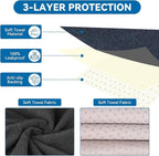 Waterproof Towel Car Seat Cover - Sweat-Wicking Post-Workout Seat Protector for Athletes, Gym, Yoga, Beach - Non-Slip, Machine Washable, Universal Fit Front Seat Mat
