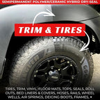 RENEW PROTECT Blak, Semipermanent Rich Black Tire & Trim Treatment, Mid to High Shine, Floor Mat- RV- Golf Cart, Motorcycle-Safe, Acrylic Ceramic-Hybrid Protectant, Wash-Proof, 5 min Dry-Seal 8oz