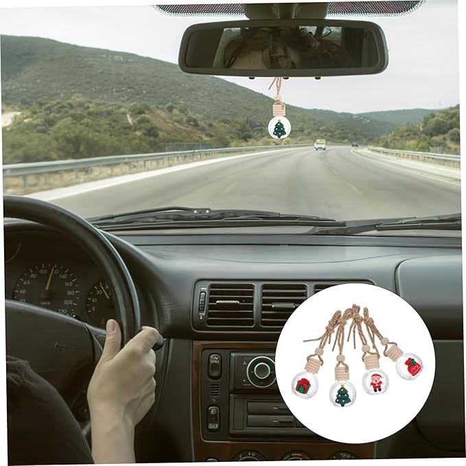 Mobestech 12 Pcs Car Pendant Air Car Ornaments Diffusers Oil Diffusers Hanging Diffuser for Empty Diffuser Bottles Glass