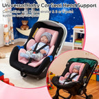 Infant Car Seat Insert with Extra Headrest for Preemie to Newborn, Thickened Baby Car Seat Head Support for Girls Boys, Adjustable Baby Car Seat Cushion with Filled Natural Spong