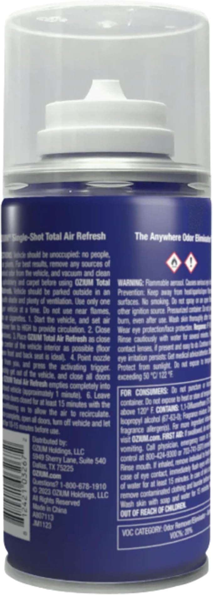 Ozium Air Sanitizer, 2 oz Car Fogger: Single-Shot Smoke Odor Eliminator & Car Air Freshener (Original, 6 Packs)