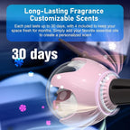 Pink Bunny Car Air Freshener with 6-Color Auto Light Up & 4 Scented Replacements Tablets – Light Scent, Decorative Auto Accessories, Cute Easter Decorations, Mother's Day and Father's Day Small Gift