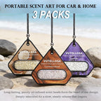3 Pack Car Air Freshener & Car Deodorizer, Scented Trio (Coconut, Lavender & Cashmere Wood) - Long Lasting Hanging Car Air Fresheners for Women & Men, Car Accessories by VUTOLLOSA