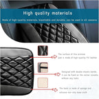 Car Center Console Cushion Pad, Universal Leather Waterproof Armrest Seat Box Cover, Comfortable Auto Armrest Cover Protector, Car Interior Decor Accessories for Most Vehicles (Black & Gray)