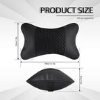2 Pack Car Neck Pillow Soft Breathable Mesh Headrest Pillows for Driving Support, Universal Fit for Most Car Seats Decor Accessories（Black）