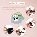 Cat Car Accessories 2pcs White Cat Car Air Freshener Vent Clips kawaii Interior decoration for Women Teens Refillable Diffuser