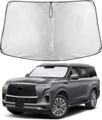 EcoNour Windshield Sunshade Compatible for Infiniti QX80 2014-2022 2023 2024, Sun Visor for Front Windshield & Window Sun Shade Cover, UV Heat Blocker & Protector, Car Accessories