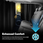 3PCS Extra Large Car Window Shades Kit,Thickened Vinyl Coated Car Window Covers for Privacy and Maintaining Cool Auto Interior Temperature,Universal Cars Curtains for Windows (Extra Large)