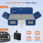 Back Seat Extender for Dogs, Dog Car Seat Cover for Back Seat Hard Bottom - Holds 330lbs Waterproof Back Seat Pet Cover for Dogs with Mesh Window & Pocket, Dog Hammock for Car, Small Truck, SUV