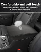 Autorder Center Console Cover for 2018-2024 Chevrolet Traverse Accessories Armrest Cover Anti-Scratch Middle Console Pad Leather Armrest Protector