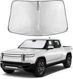 EcoNour Windshield Sunshade Compatible for Rivian R1T 2022-2024 2025 2026, Sun Visor for Front Windshield & Window Sun Shade Cover, UV Heat Blocker & Protector, Car Accessories