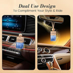 Car Air Freshener for Men's,Dual Installation (Rearview Mirror Hanging & AC Vent Clip), Natural Plant Essential Oil, 45 Days Long-Lasting Scent for Car (2, Midnight Blue & Winter Ocean)