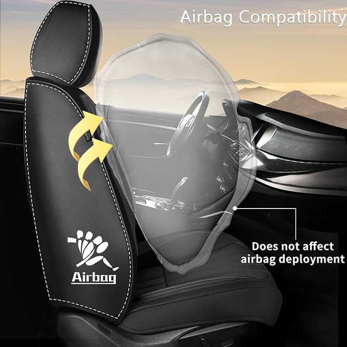 Car Seat Covers Fit for Kia Sorento 2007-2023 2024 2025: Full Set Waterproof Leather Vehicle Seat Cushion Luxury Automotive Protector Easy to Install(5 Seats, Black)