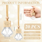 20 Pcs Car Diffuser Bottle Empty Bulk Hanging Car Freshener Bottles Inspirational Air Freshener Refillable Thank You Employee Appreciation Gifts Bulk for Nurse Staff(Sometimes)