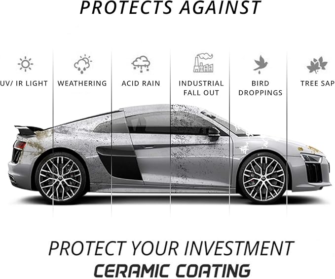 PROJE' Premium Car Care Ceramic Coating & Prep Spray (16oz) | Professional-Grade Ceramic Hydrophobic Wax & Sealant Polish & Prep Spray Removes 99.9% of contaminants for Cars RVs Motorcycles and ATVs