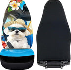 Yorkshire Terrier Car Seat Covers Front Seats 2 Pcs Car Seat Covers for Front Seats Removable Automotive Accessories Protection Interior Accessories for Cars SUV Sedans