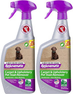 Rejuvenate Bio-Enzymatic Carpet & Upholstery Spot & Stain Remover Odor Remover Simply Spray and Walk Away â€“ Removes Mud, Chocolate, Grass, Pet Stains and More, 32 Fl Oz (Pack of 2)