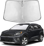 EcoNour Windshield Sunshade Compatible for Kia NIRO 2017-2020 2021 2022, Sun Visor for Front Windshield & Window Sun Shade Cover, UV Heat Blocker & Protector, Car Accessories