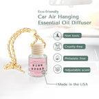 Simplee & Co Pink Sugar, 2 Pack Car Air Hanging Essential Oil Diffuser, Aromatherapy Vehicle Diffuser, Long Lasting by Simplee & Co