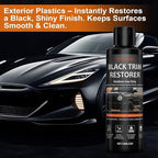 Black Trim Restorer Outdoor-Use Only Restores Deep Black Color in Minutes UV & Water Resistant Long-Lasting Protection for Exterior Plastic, Vinyl & Rubber Glossy Streak-Free Finish 4oz
