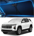 Windshield Sunshade for Chevrolet Equinox 2018-2023, 2024, 2025, 2026 – No-Light-Pass Technology, Mirror Cut-Out, Blocks 99% UV Rays – Fade-Resistant, Easy-Fold Chevy Equinox Windshield Sun Shade
