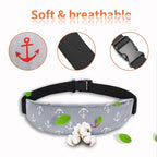 Carseat Head Support,Car seat Straps Pillow Support Ban,Stroller Neck Relief Strap Headrest,Slumber Sling Sleep Positioner (Gery Clouds+Anchor)