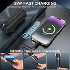 Cordless Handheld Vacuum with 6000mAh Power Bank & LED Light – 3-in-1 Car Vacuum, Air Blower & Phone Charger, 20,000Pa Strong Suction, 1lb Mini Vacuum for Car, Home, Pet Hair & Travel