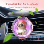 Red Bear Car Air Freshener with 6-Color Auto Light Up & 4 Scented Pads – Light Fragrance, Decorative Auto Accessories,Cute Velentine's Day Small Gift