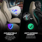 Premium Car Seat Covers Front Seat - Linen Car Seat Cover for SUV, Cars, Most Pickups, Beige, Car Seat Protector, Car Seat Covers Front Seats, Car Seat Protector