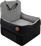 Elevated Dog Cat Car Safety Seat - Waterproof,Black