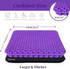 Gel Seat Cushion for Long Sitting, Double Thick Office Desk Home Wheelchair Seat Cushions for Back Hip Sciatica Tailbone Pain Sore Pressure Relief, Gel Cooling Game Chair Pads for Car Truck Driver