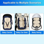 Infant Car Seat Insert – Breathable Head Support for Newborn to Toddler 0-3 Years, Soft Non-Sticky Baby Car Seat Cushion, Universal Carseat Insert Support for Stroller, Swing & Carrier