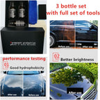 12H Nano Ceramic Coating for Cars Automobile Wax Better than 9H 10H Hardness 30ml 3bottle suit High Gloss Hydrophobicty Anti Scratch Car Paint Protection Kit Last for 3 Years Protection UV