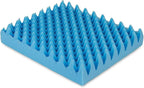 Gilbins Convoluted Egg Crate Foam Chair Cushion, Seat Cushion, Car Seat Cushion, Office Chair Cushion or Wheelchair Cushion to Relieve Back Pain Wheelchair and Recliner Chair Pads (Blue Without Cover)