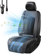 FLORICH Cooling Car Seat Cover, 12V/24V Car Seat Cooling Pad, Ventilated Seat Cushion with 2 Powerful Turbo Fans, 3-Speed Adjustable Cooling Car Seat Covers for Summer Driving Universal Fit for Car