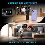 Wansimoo Handheld Car Vacuum Cleaner,25000PA Strong Cyclonic Suction Foldable Mini Vacuum Portable Cordless with Digital Display and One Touch Dust Removal for Car, Home, Office, Kitchen (Silver)