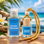Car Diffuser with Refill included | Car scented on the go | Car Air Freshener Hanging | Long Lasting Fragrance | Phthalate Free Fragrance. (Ocean Breeze)