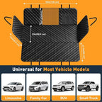 Dog Car Seat Cover for Back Seat, Hard Bottom Back Seat Extender for Dogs, Dog Hammock for Car SUV and Trucks - Waterproof, Anti Scratch，Easy to Clean, Supports 400lbs