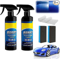 2PCS Car Coating Spray, 17.6 oz Quick Effect Coating Agent, Oil Film Emulsion Glass Cleaner, Polish Spray Waterless Wash Wax, Spray Wax Polish for Car Scratches