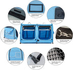 Mispace Portable 2 Pet Carriers for Cats Collapsible Cat Condo for Car Travel Pet Kennel Show Cages with Portable Carry Bag Hammocks Mats and Litter Box