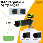 Foam Cannon for Pressure Washer Gun Kit with Dual Connector Accessory, Car Wash Foam Gun with 5 Nozzle Tips, Compatible with M22-14mm and M22-15mm Fittings