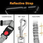 Chew Proof Dog Car Seat Belt, 2 in 1 Steel Cable Dog Car Accessories Headrest Restraint for Medium Large Dogs Chewer Heavy Duty Dog Seatbelts for Cars Swivel Attach