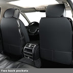 Car Seat Covers Full Set,Universal Fit for Most Cars,SUV,Sedans and Pick-up Trucks,Automotive Vehicle Faux Leather Cushion Covers for 5 Passenger Cars(Full Set,Black/White)