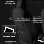AOMSAZTO Car Seat Cover Fit for Tesla Model 3 2017 2018 2019 2020 2021 2022 2023 - Seat Covers Full Set Customized Black