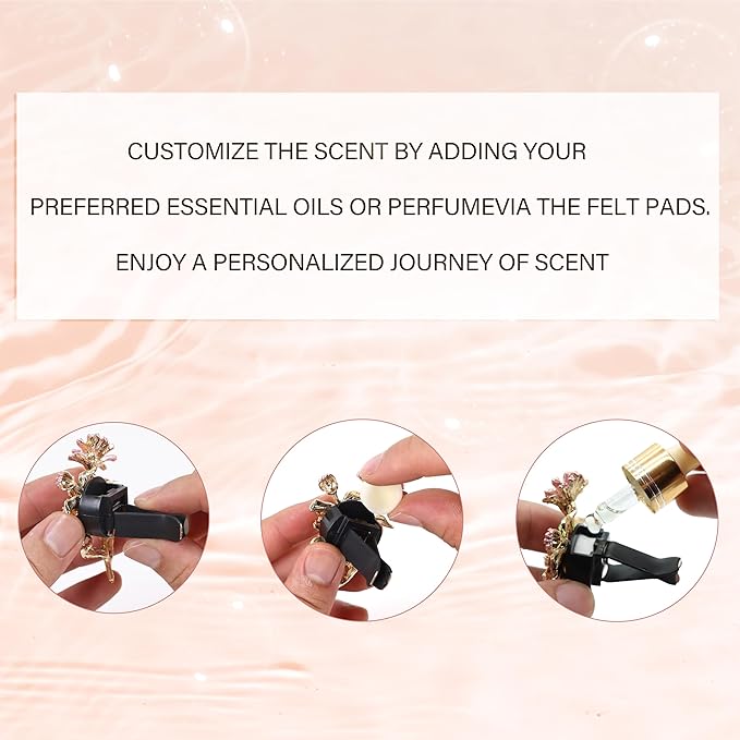 Leopard Car Accessories,2pcs Silver Leopard Head Car Air Freshener Vent Clip for Women Teens,Refillable Essential Oils Perfumes Diffuser