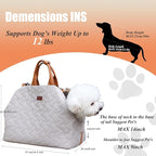 Small Dog Purse Bags,Dual Use,Car Safety Seat,Cats,Bed Light Woman Fashion Style Cozy Pet Kennels Bag Beige Lightweight Totes Beds for Pets Puppy Bed Outdoor(Cream Color)